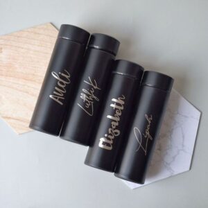 Personalized Black Thermal Bottle