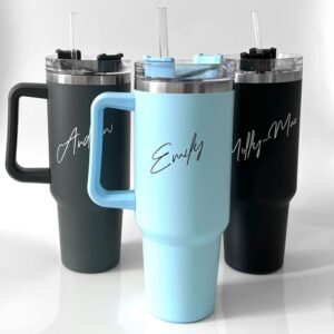Personalized Tumbler Cup with Handle