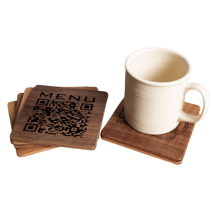 Eco-Friendly Wooden Coaster Set